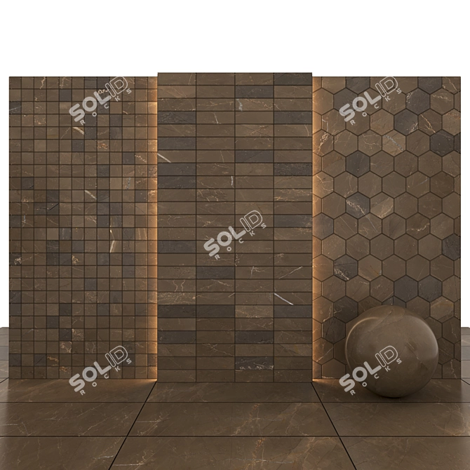 Pulpis Brown Marble Slabs & Tiles 3D model image 3