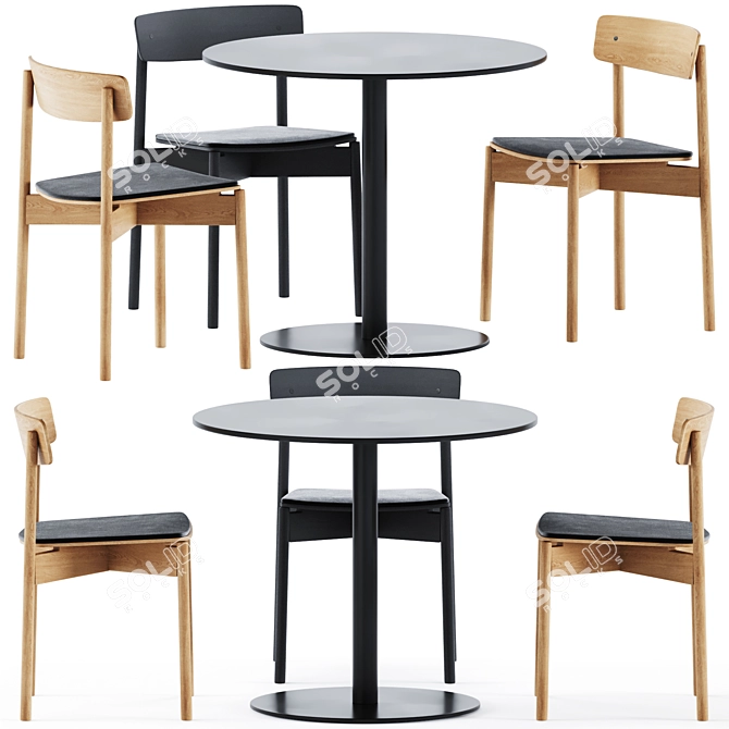 Sleek R-900 T-Table: Modern Design 3D model image 4