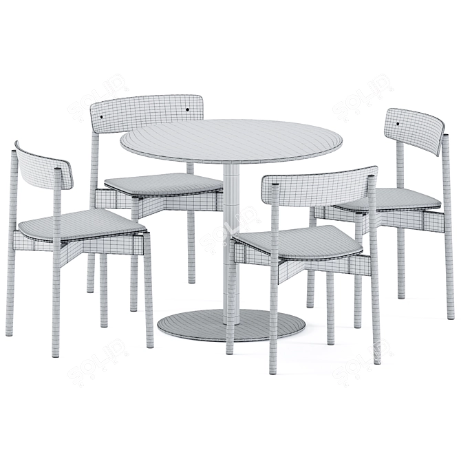 Sleek R-900 T-Table: Modern Design 3D model image 3