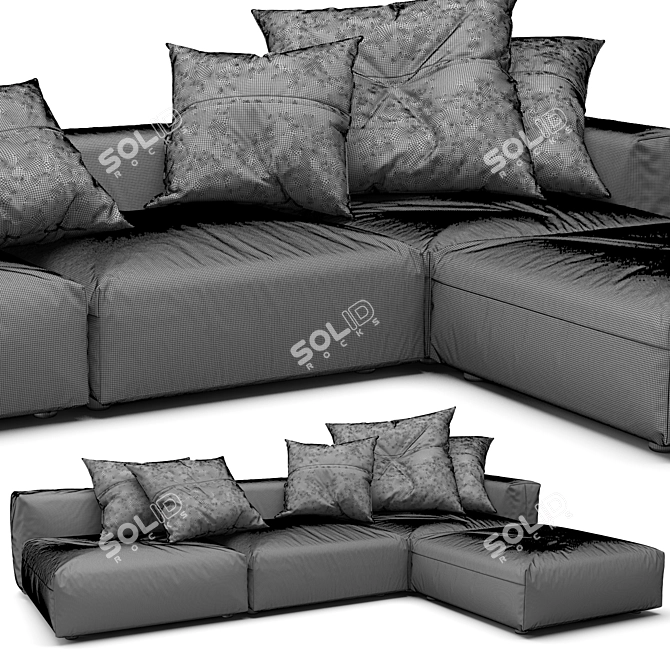 Vetsak Outdoor Grey Sofa 3D model image 6