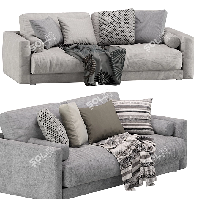 Luxury Blanche Katarina 2-Seater Sofa 3D model image 5