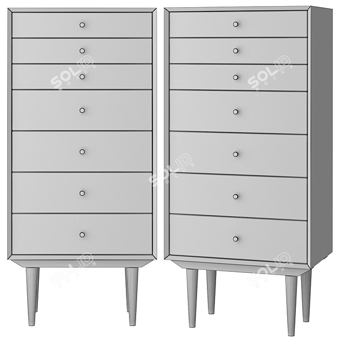 Quilda 7-Drawer Chest 3D model image 2