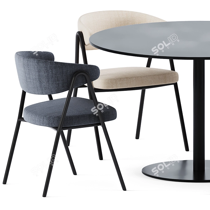 Elegant T-Table Set by Tribu 3D model image 5