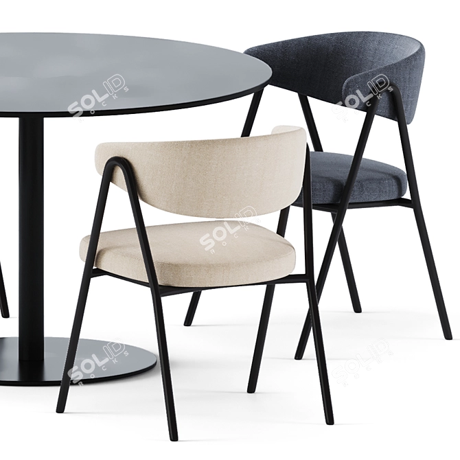 Elegant T-Table Set by Tribu 3D model image 6