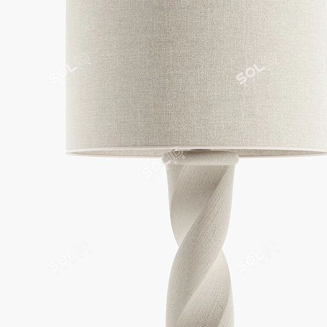 Elegant Twist Floor Lamp 3D model image 2