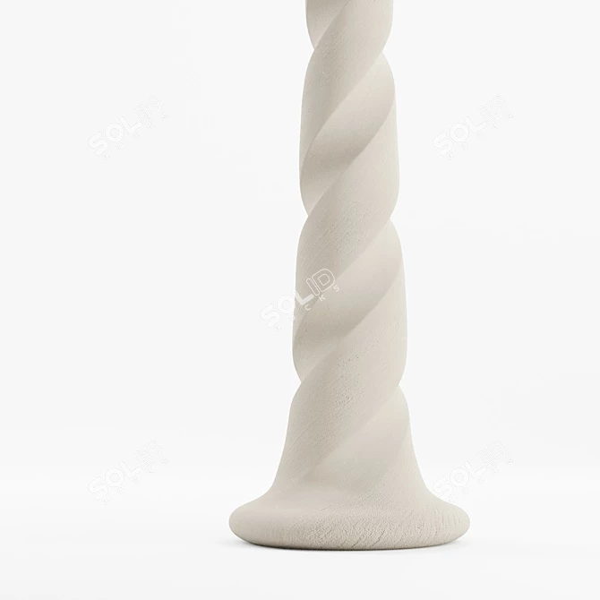 Elegant Twist Floor Lamp 3D model image 3