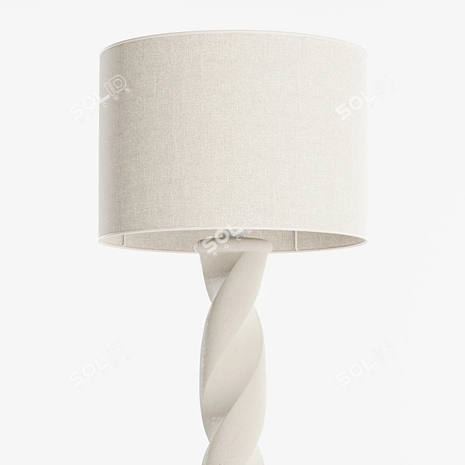 Elegant Twist Floor Lamp 3D model image 5