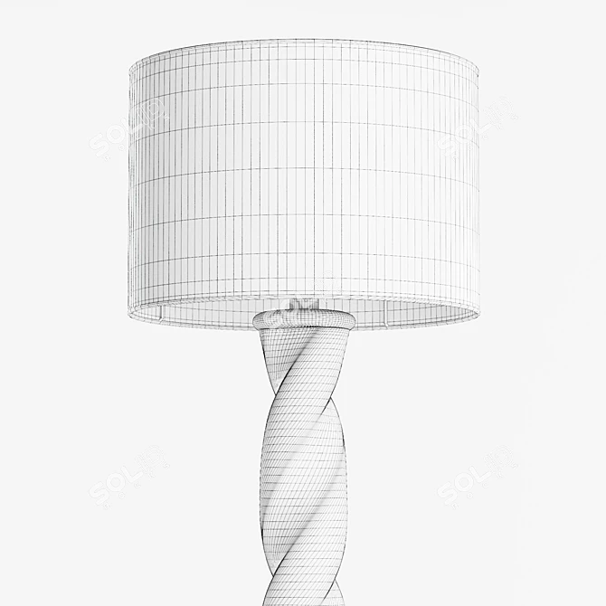 Elegant Twist Floor Lamp 3D model image 6