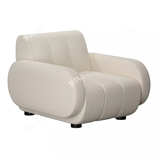 Luxury Brigitte Armchair: Designed by Jonathan Adler 3D model image 1