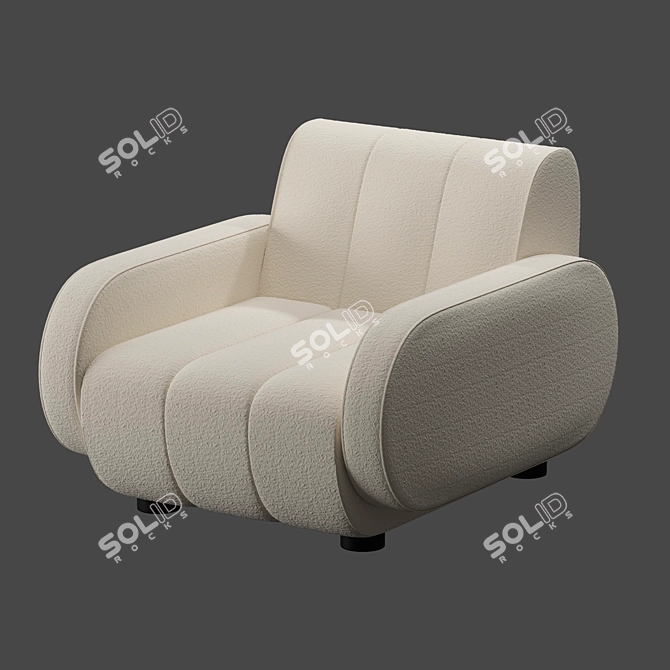 Luxury Brigitte Armchair: Designed by Jonathan Adler 3D model image 2