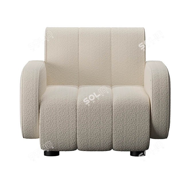Luxury Brigitte Armchair: Designed by Jonathan Adler 3D model image 3