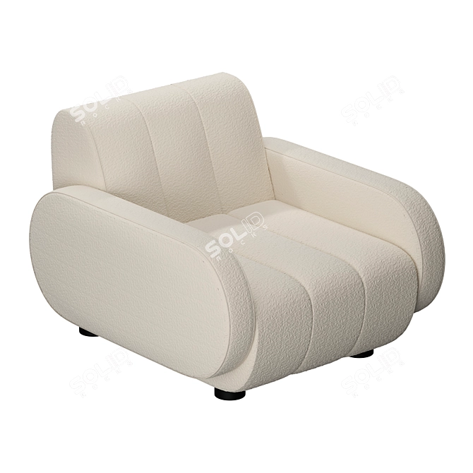 Luxury Brigitte Armchair: Designed by Jonathan Adler 3D model image 4