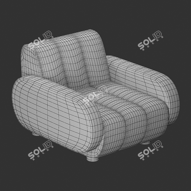 Luxury Brigitte Armchair: Designed by Jonathan Adler 3D model image 5