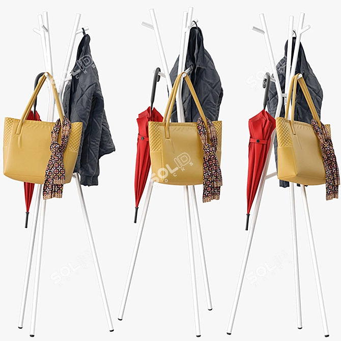 Elegant Ekrar Coat Stand: Stylish and Functional 3D model image 1