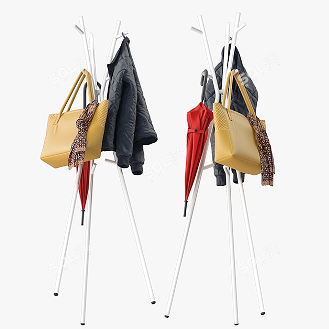 Elegant Ekrar Coat Stand: Stylish and Functional 3D model image 3