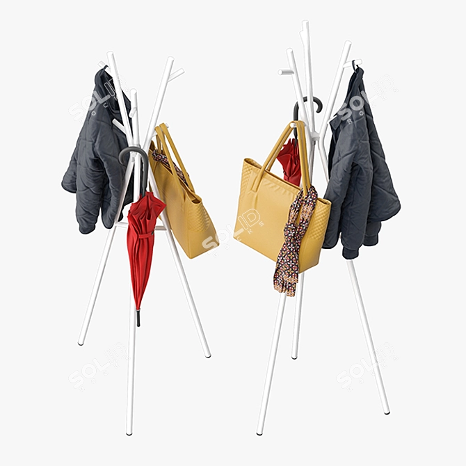 Elegant Ekrar Coat Stand: Stylish and Functional 3D model image 4