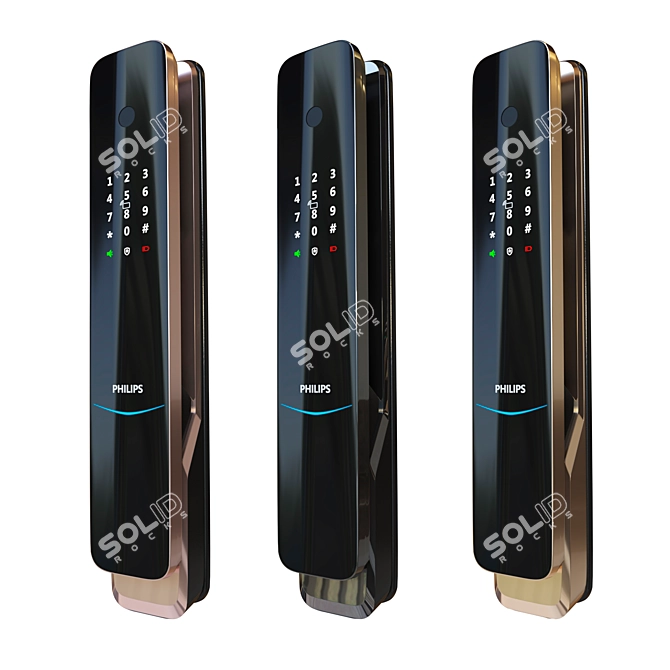 Philips EasyKey 9300: Secure Electronic Lock 3D model image 1