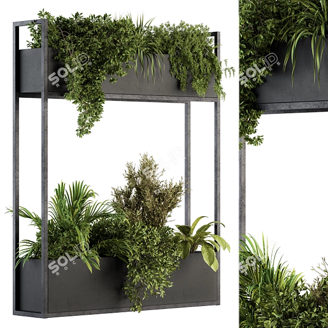 Green Oasis: Indoor Plant Box Stand 3D model image 1