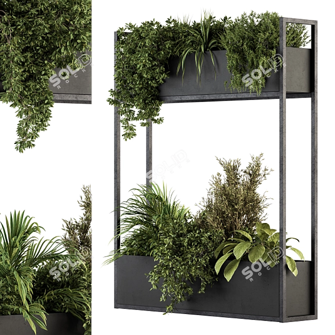 Green Oasis: Indoor Plant Box Stand 3D model image 2