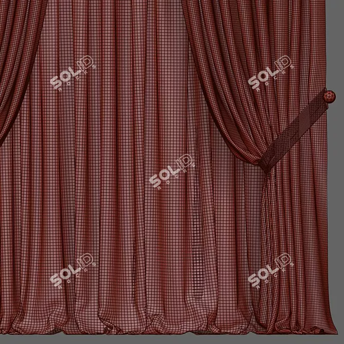 Revamped Curtain Design 3D model image 3