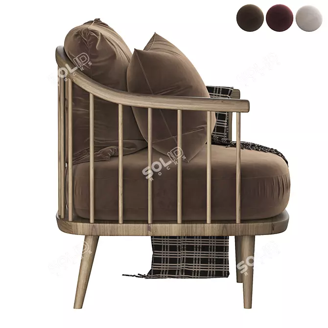 Modern Fly Armchair: Stylish and Comfortable 3D model image 4