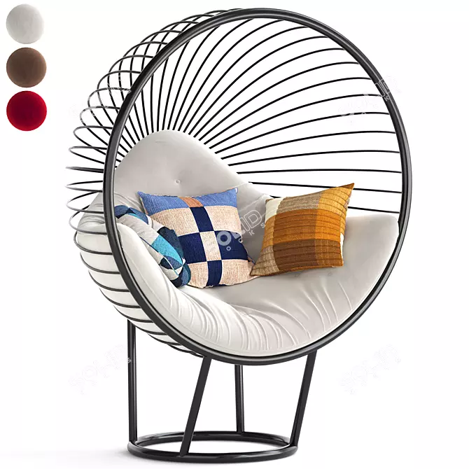 Sleek Shar Chair 2015 3D model image 2