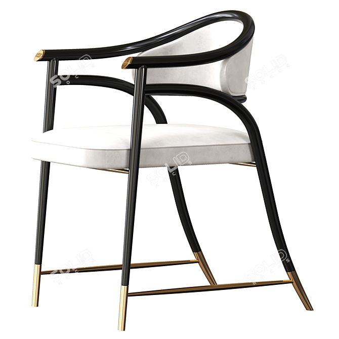 Aleksandra Italian Luxury Chair 3D model image 3