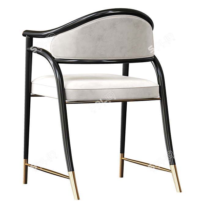 Aleksandra Italian Luxury Chair 3D model image 4