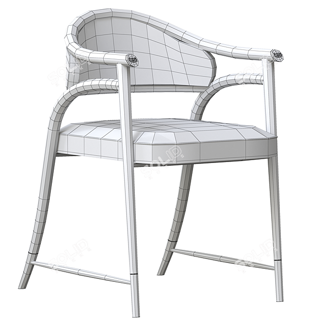 Aleksandra Italian Luxury Chair 3D model image 5