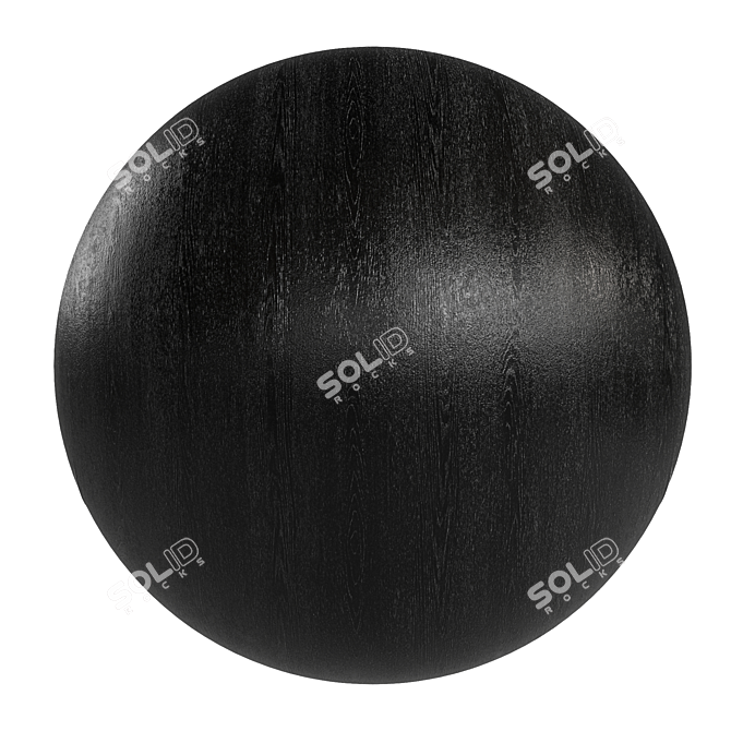 Ebony Elegance: Black Wood PBR 3D model image 1