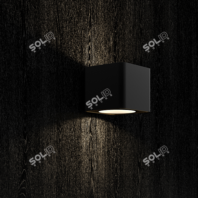 Ebony Elegance: Black Wood PBR 3D model image 2