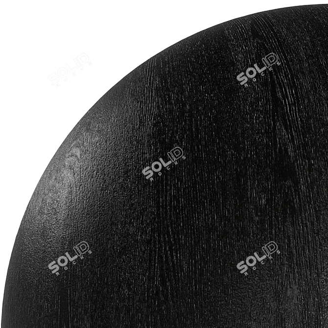 Ebony Elegance: Black Wood PBR 3D model image 4