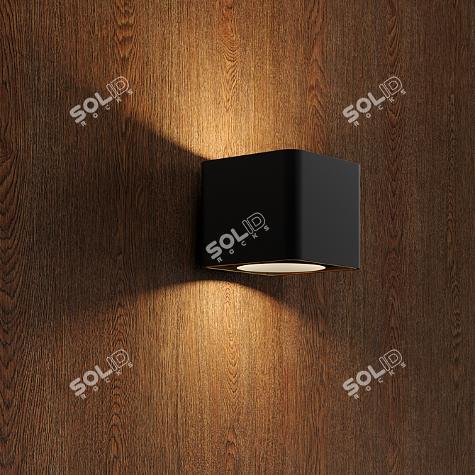 Rustic Oak Woodgrain Tile 3D model image 2