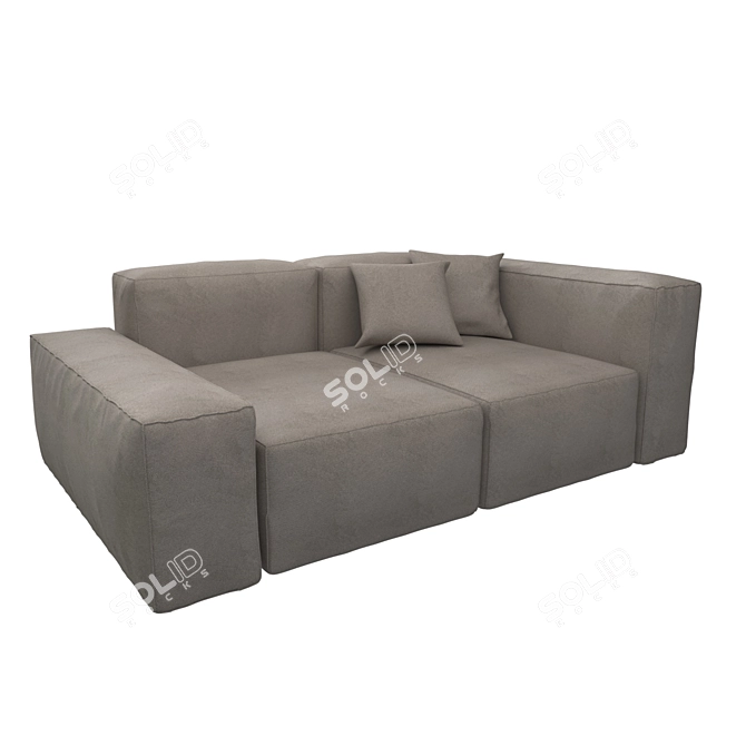 NEOWALL Sofa: Modern Elegance in Gray 3D model image 1