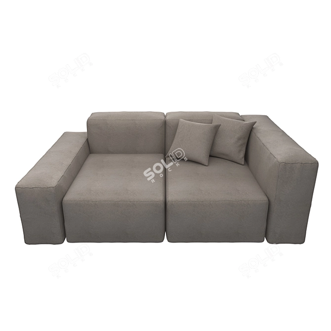 NEOWALL Sofa: Modern Elegance in Gray 3D model image 2