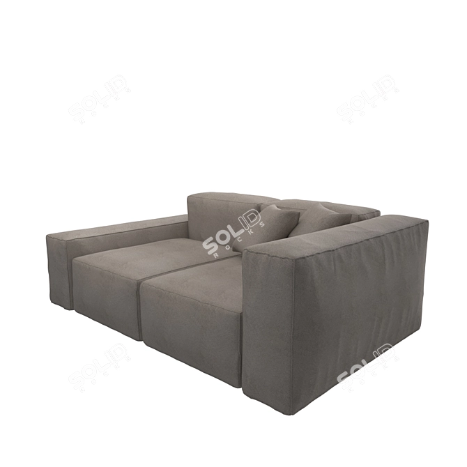 NEOWALL Sofa: Modern Elegance in Gray 3D model image 3