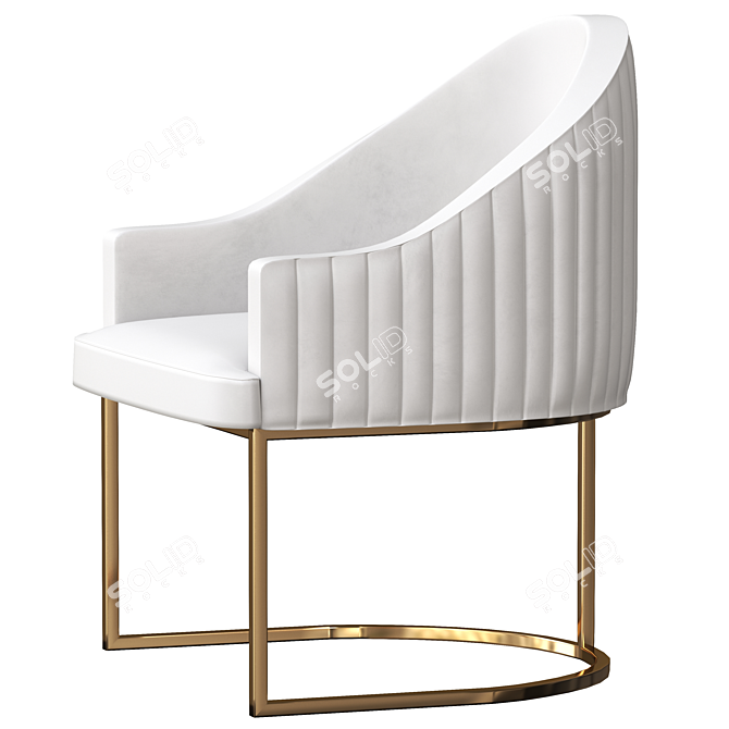 Elegant Isabel Dining Armchair 3D model image 3