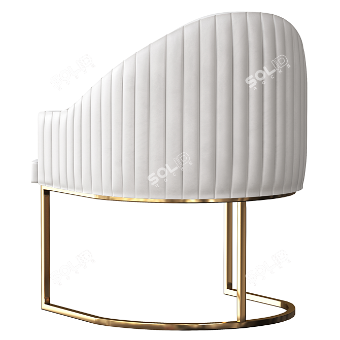 Elegant Isabel Dining Armchair 3D model image 4