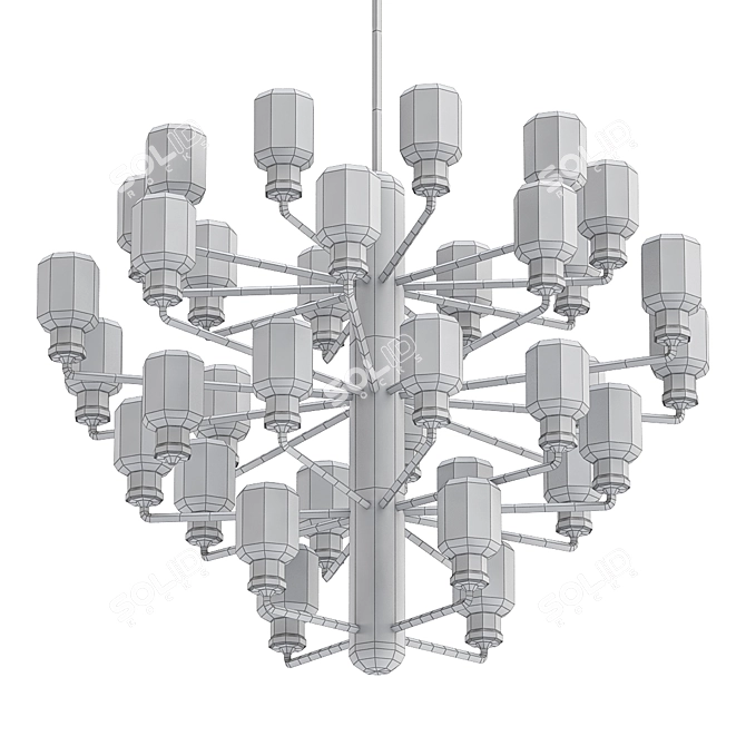Elegant AMP Chandelier for Exceptional Lighting 3D model image 2