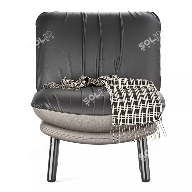 Zuiver Vintage Brown Accent Chair 3D model image 3