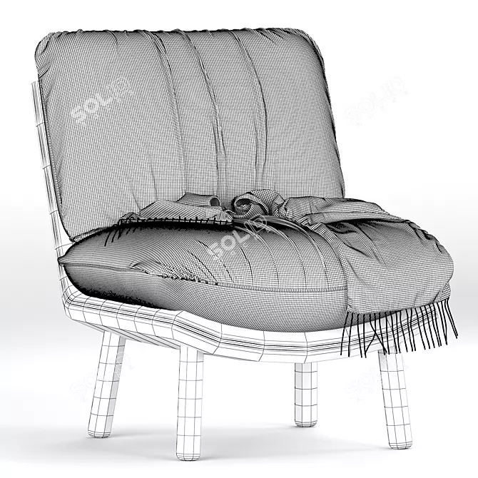 Zuiver Vintage Brown Accent Chair 3D model image 6