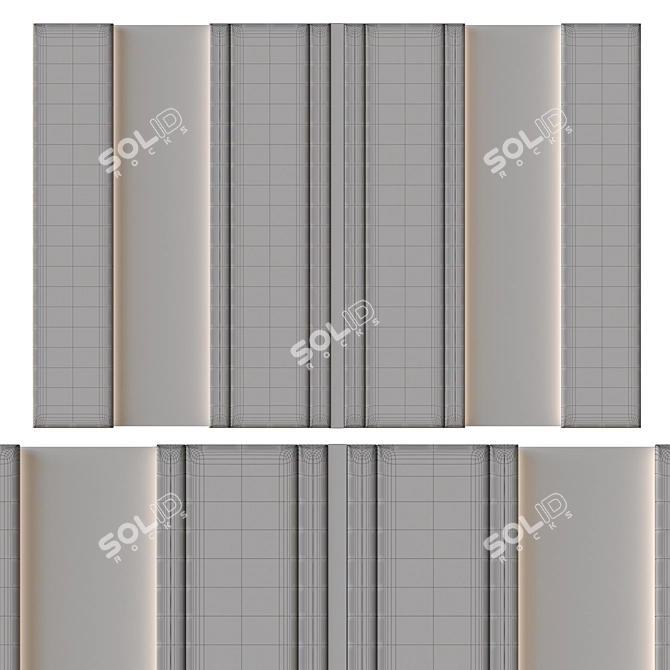 Stone Wall Panel 3D model image 2