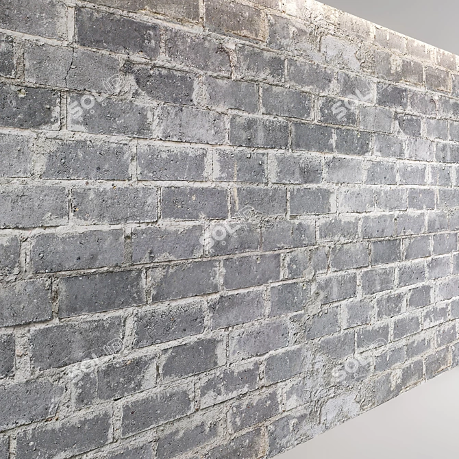 High-Quality Block Wall Set 3D model image 2