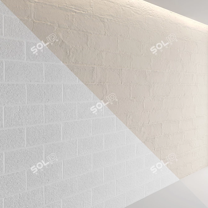 High-Quality Block Wall Set 3D model image 5