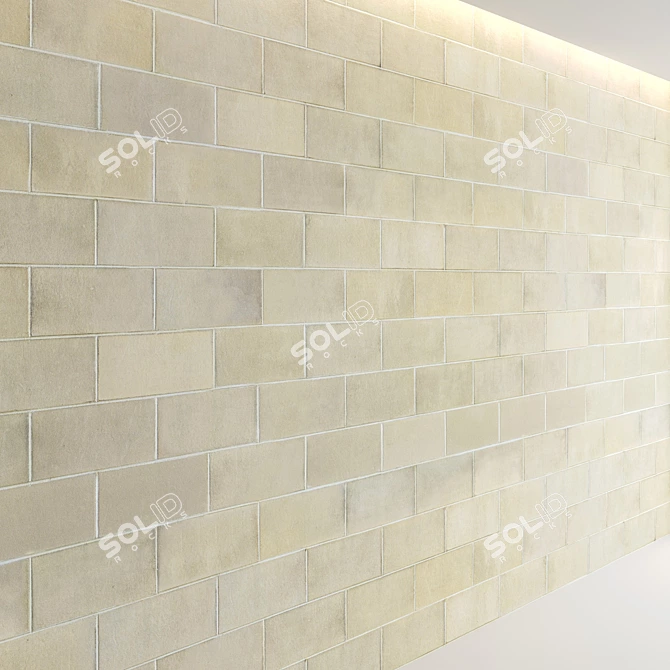 High-Quality Block Wall Set 3D model image 4