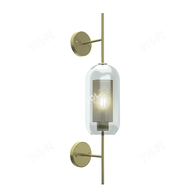 Modern New York Cylinder Wall Light 3D model image 3