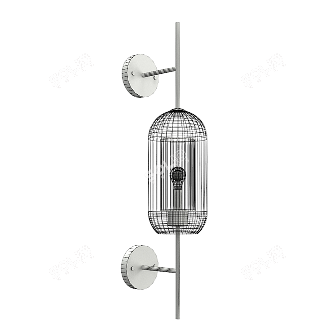 Modern New York Cylinder Wall Light 3D model image 4