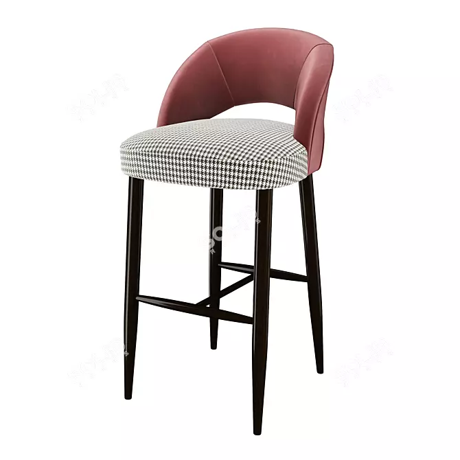 Acorus Upholstered Bar Chair - Stylish and Comfortable 3D model image 1