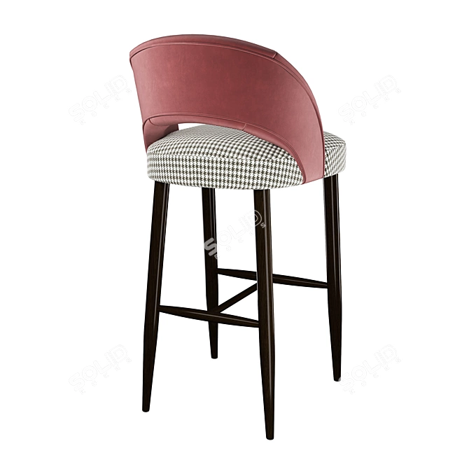 Acorus Upholstered Bar Chair - Stylish and Comfortable 3D model image 2