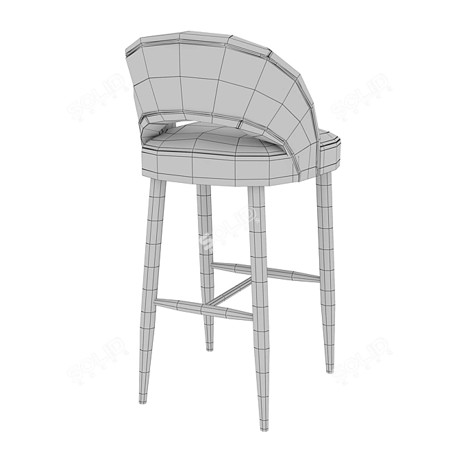 Acorus Upholstered Bar Chair - Stylish and Comfortable 3D model image 8